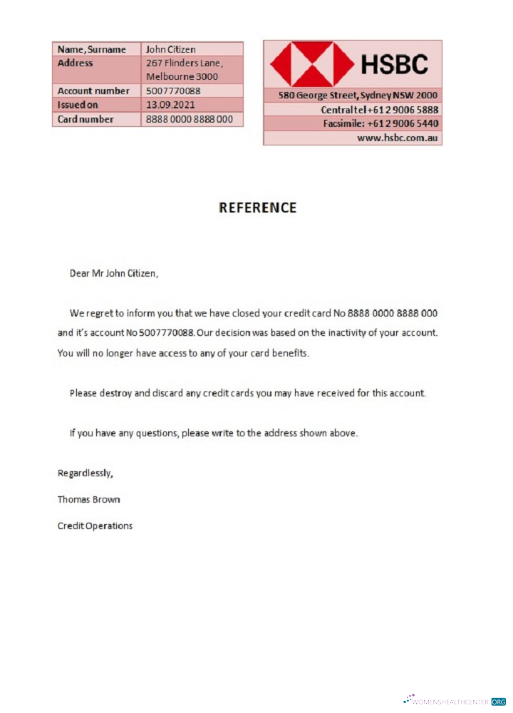 Download Australia HSBC closure reference Photoshop template